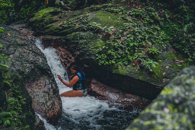 Secluded Waterfall Adventure - Photos at the lower falls, jumping at the upper pool